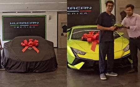Indian Doctor Collects ₹4 Crore Lamborghini in Surgical Scrubs