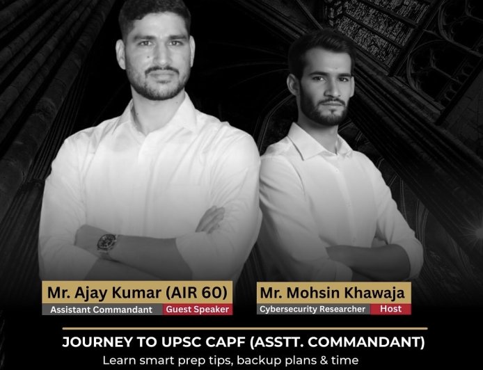UPSC CAPF Topper Ajay Kumar (AIR 60) to Share Success Mantra in Exclusive Masterclass